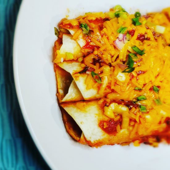 BBQ Chicken Enchiladas