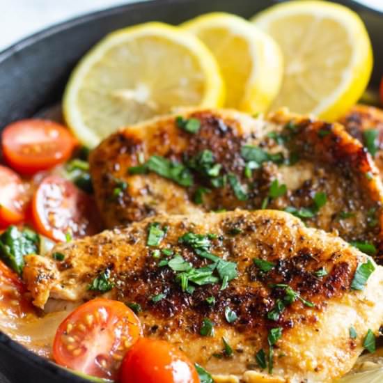 ITALIAN SKILLET CHICKEN