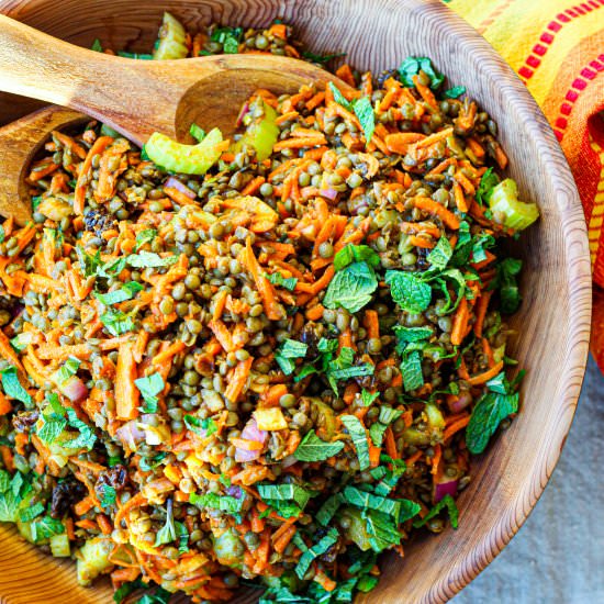 Moroccan Carrot Lentil Salad