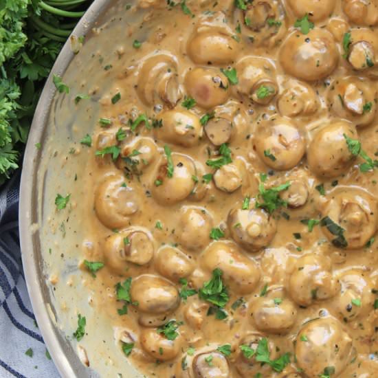 Creamy Garlic Mushrooms