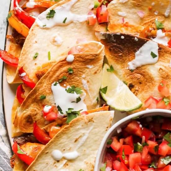 Chicken Fajita Quesadillas!