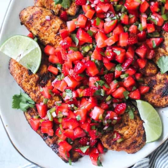 Chicken with Strawberry Salsa!