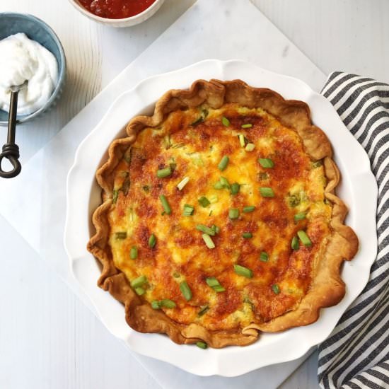 Bacon Jalapeno Cheddar Quiche