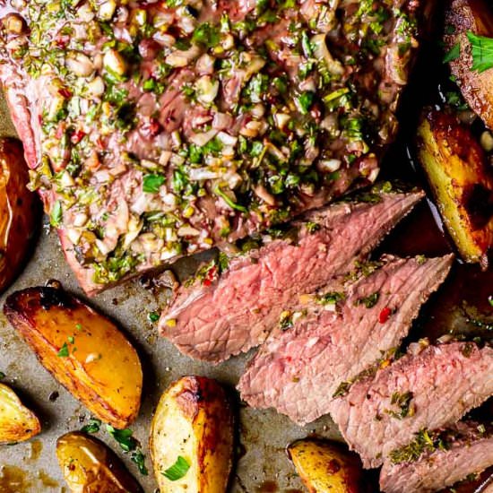 Sheet Pan Steak & Potatoes