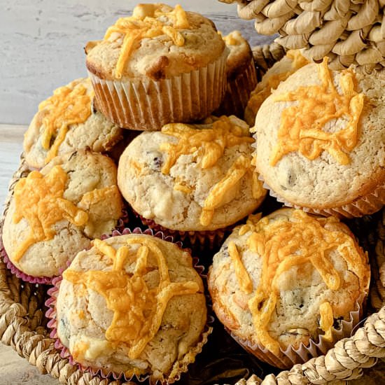 Apple Cranberry & Cheddar Muffins