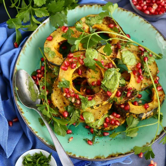 Sumac Roasted Delicata Squash Rings