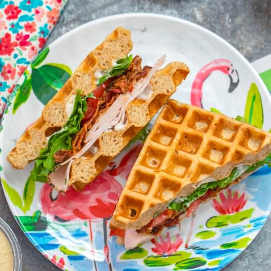 Turkey BLT Waffle Sandwiches