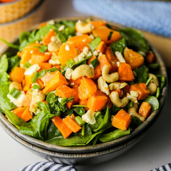 Sweet Potato Orange Spinach Salad