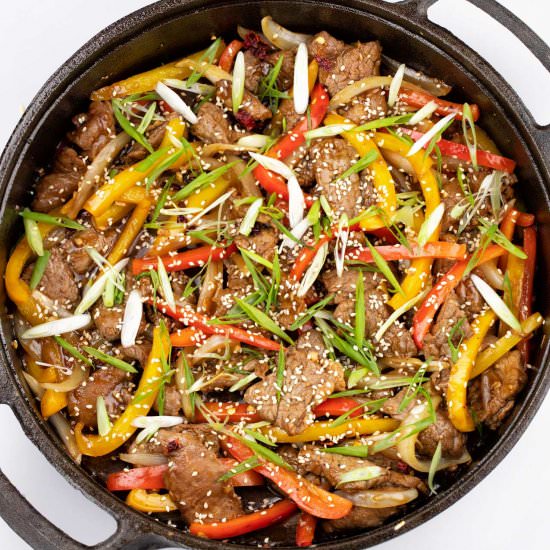 Healthy Chinese Pepper Steak