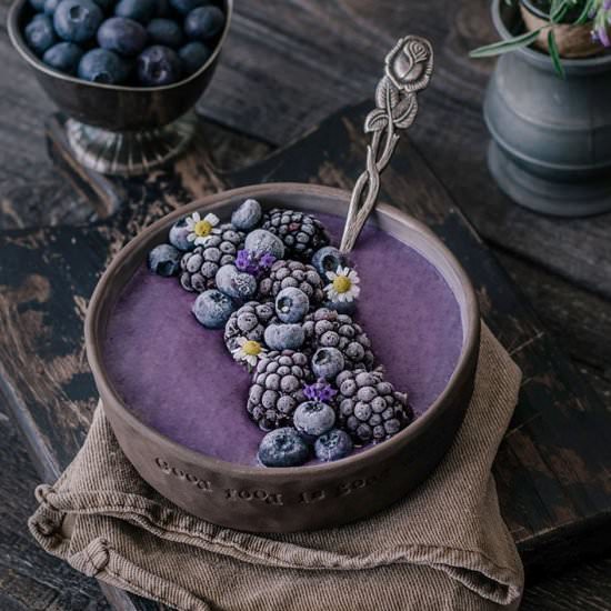 Overnight Oats Blueberry Bowl