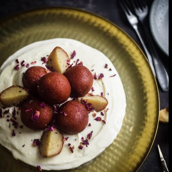 Gulab Jamun Cheesecake