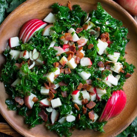 Kale Apple Salad with Bacon