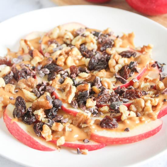 Apple Nachos with Peanut Butter