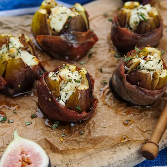 Rosemary Goat Cheese Stuffed Figs