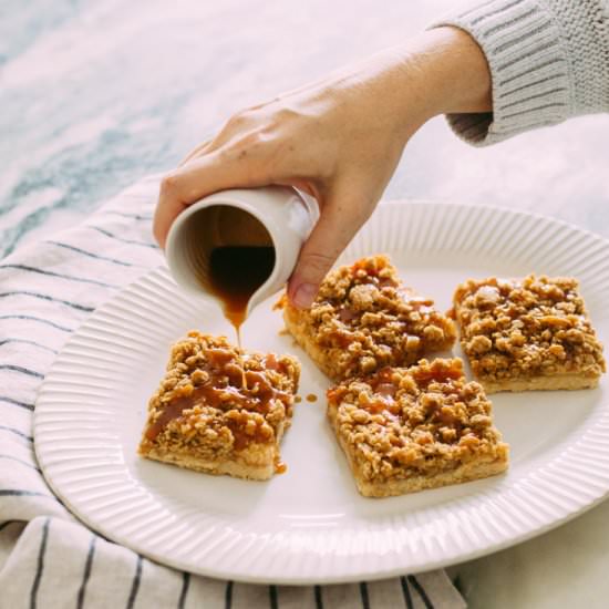 Sea Salted Caramel Apple Bars