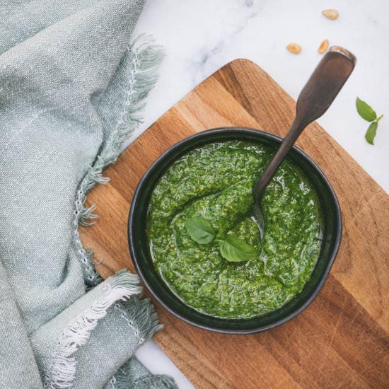Simple Lemon Basil Pesto