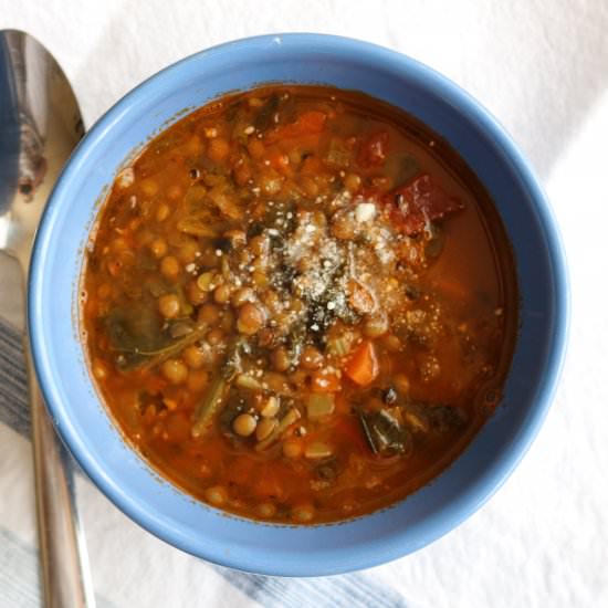 Italian Lentil Sausage Soup