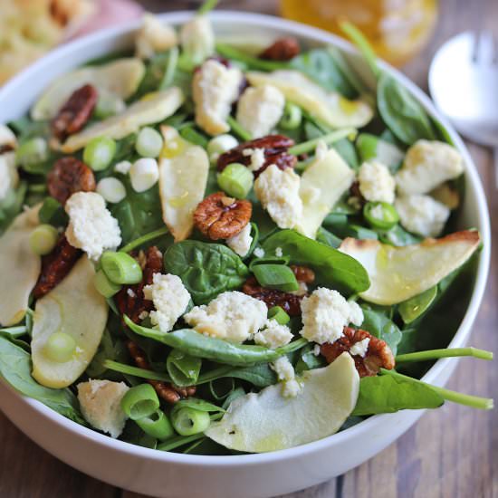 Fall salad with apples and pecans