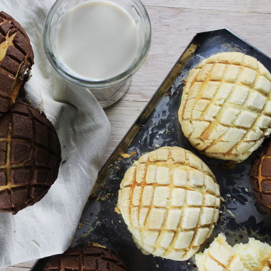 Conchas mexican sweet bread