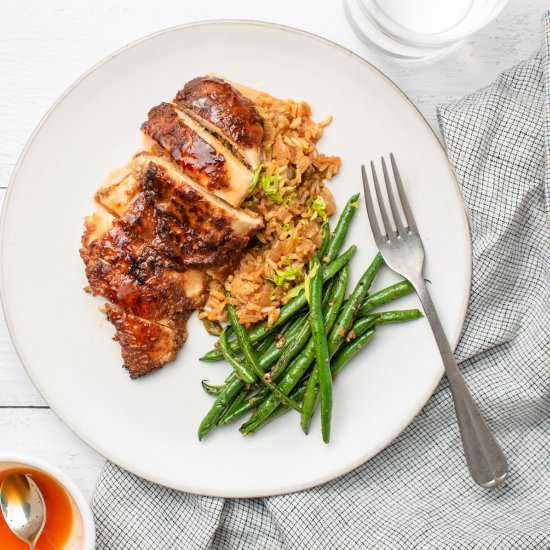 Hot Honey Chicken with Dirty Rice