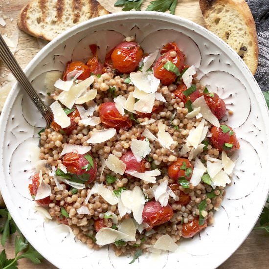 toasted couscous & tomato salad