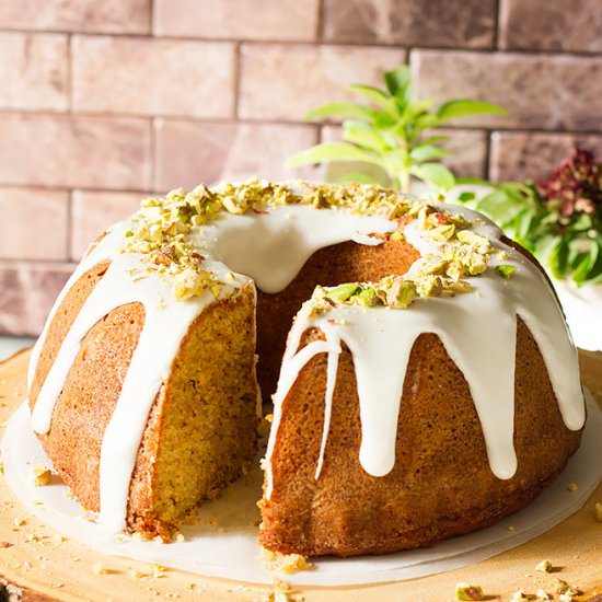 Pistachio Cake Made from Scratch