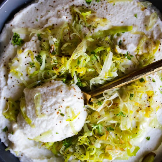 Goat Cheese Mashed Cauliflower