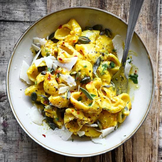 Roasted Pumpkin Sour Cream Pasta