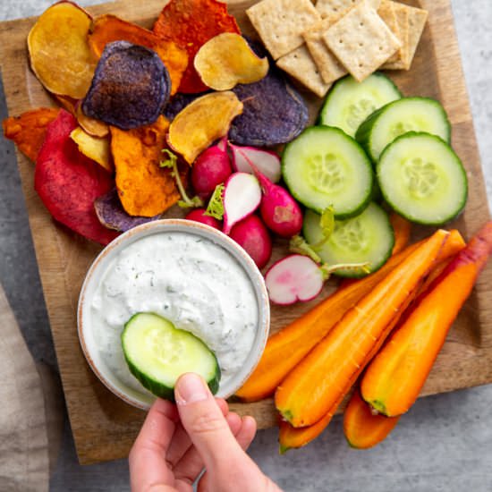 Healthy, Easy Herbed Veggie Dip