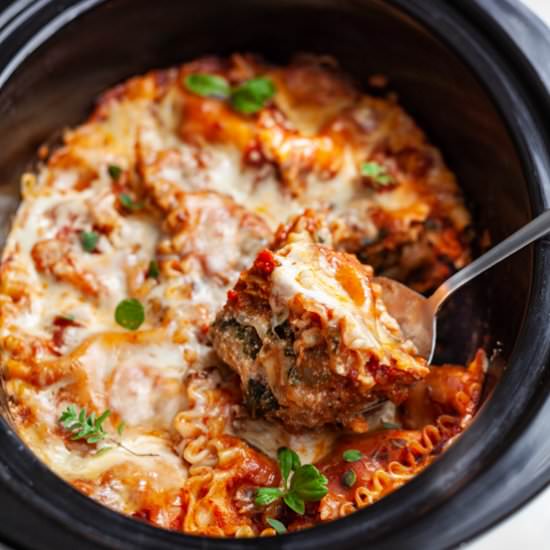 Crockpot Lasagna {Vegetarian }