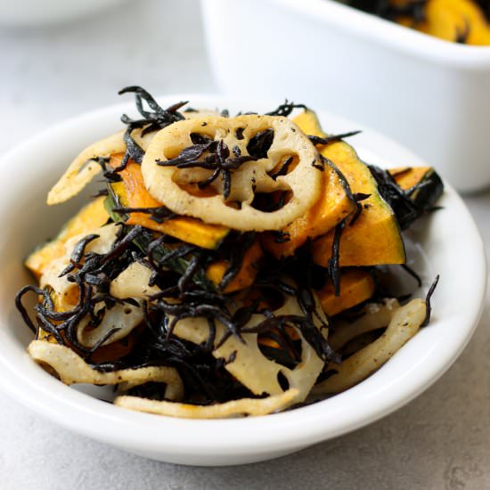 Lotus root and Kabocha salad