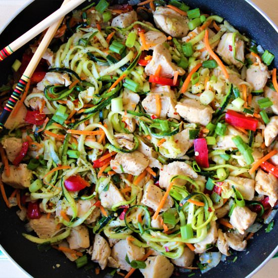 Zucchini Noodles Chicken Pad Thai