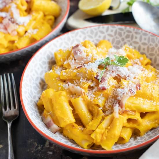 Creamy Bacon and Pumpkin Pasta