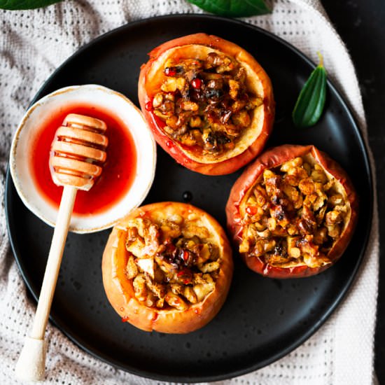 WALNUT STUFFED BAKED APPLES