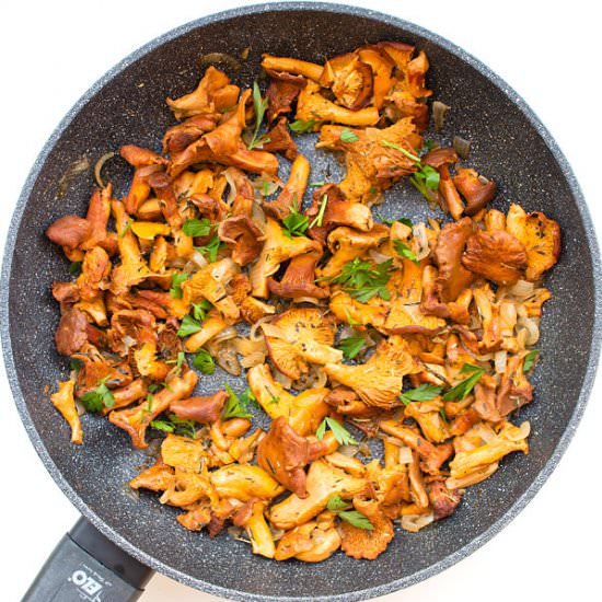 Sauteed Chanterelle Mushrooms