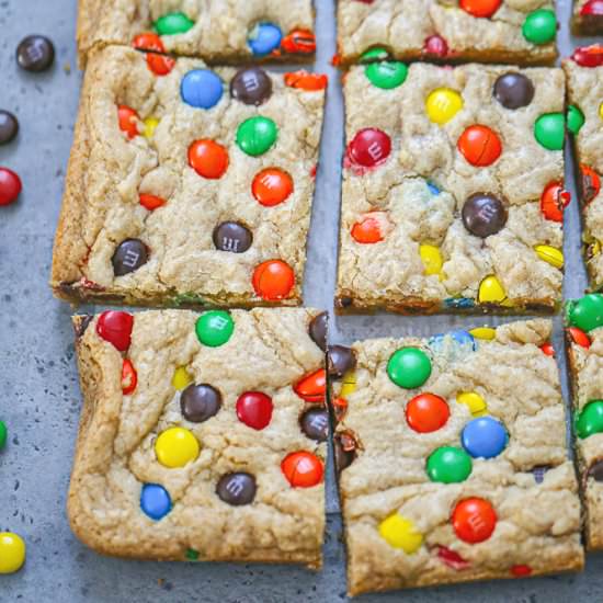 M&M Cookie Bars