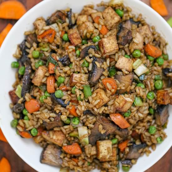 MUSHROOM TOFU FRIED RICE