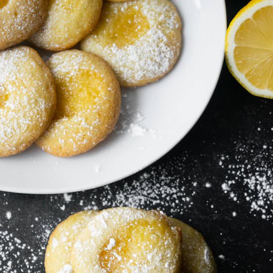Lemon Curd Thumbprint Cookies