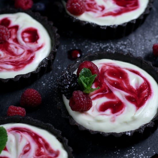 Summer Berry Chocolate Tarts