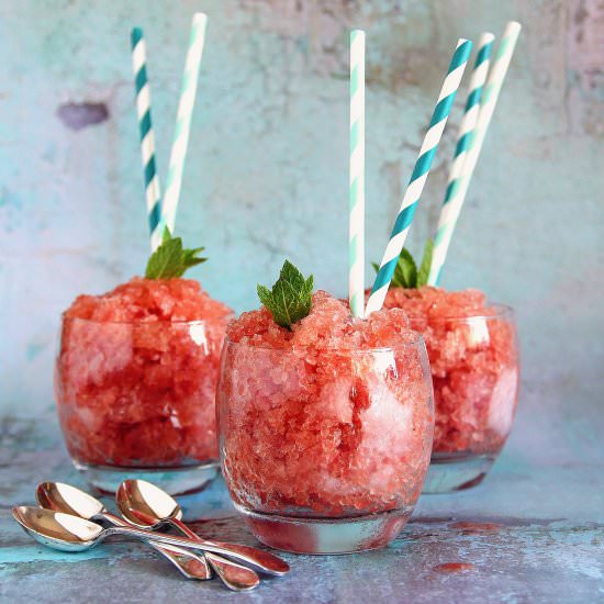 Watermelon Mojito Granita