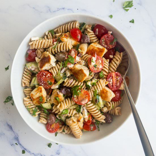 Greek Chicken Pasta Salad