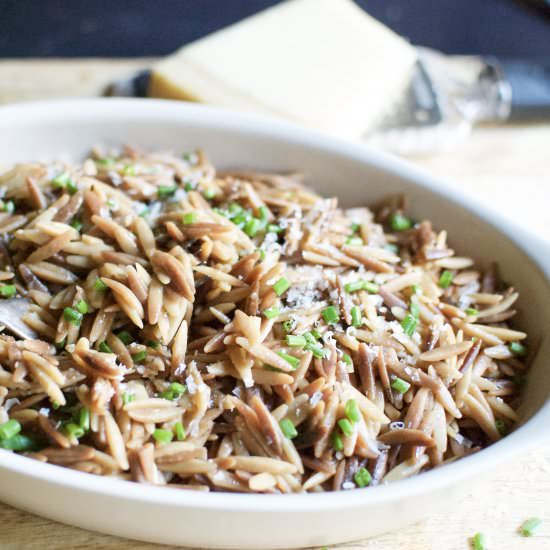 toasted orzo with parmesan
