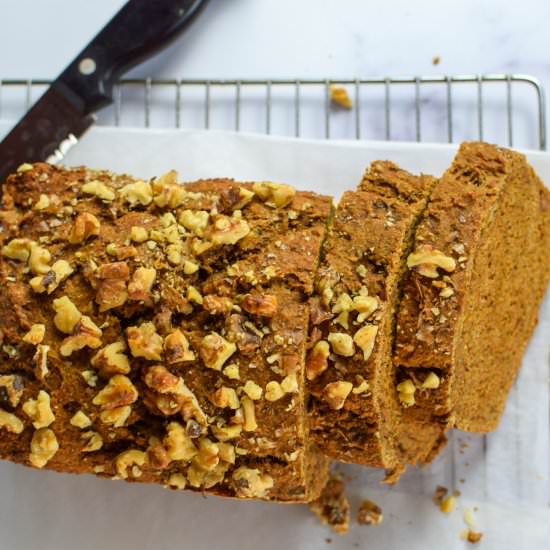 Healthy Vegan Pumpkin Banana Bread
