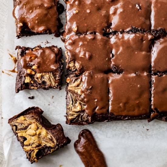 Gluten Free Peanut Butter Brownies