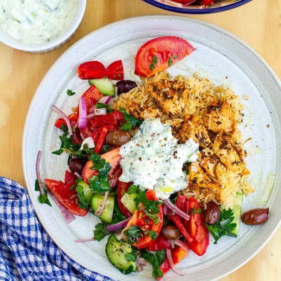 Instant Pot Chicken Souvlaki Rice