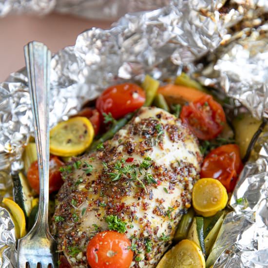 Honey Dijon Chicken Foil Packets