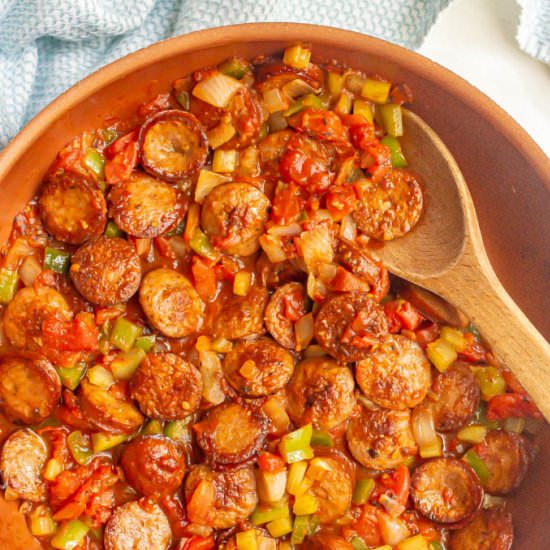 Cajun sausage skillet