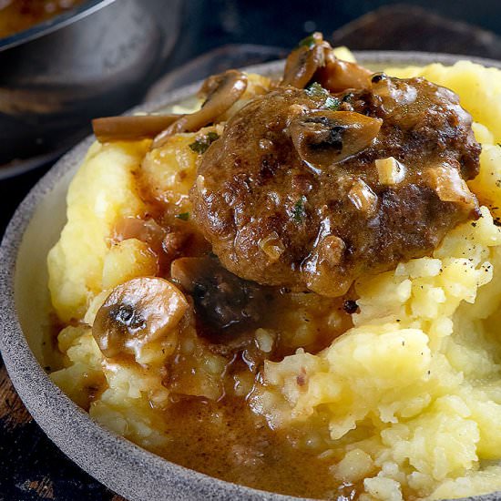 Salisbury Steak with mushroom Gravy