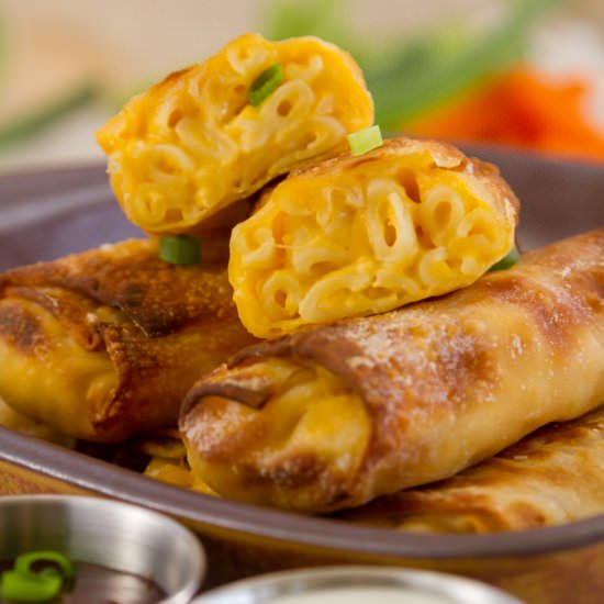 Air Fryer Mac and Cheese Egg Rolls