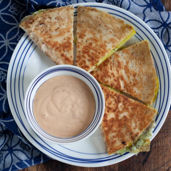 Dill Pickle Quesadilla